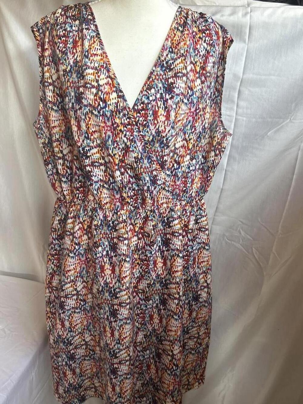 Women's Wrap-Front Dress, Multi-Color, Kardashian Kollection, Size 20
